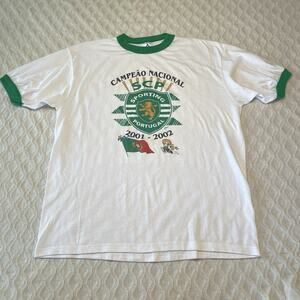 Vintage sporting Portugal Soccer Campeão Nacional Graphic T-shirt Size XL